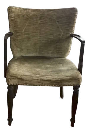 Mid Century Arm Chair With Velvet Nail Heads