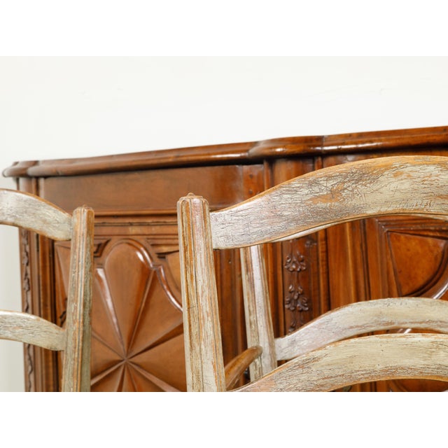 Set of Six French 19th Century Dining Room Chairs with Carved Guilloches Friezes For Sale - Image 10 of 12