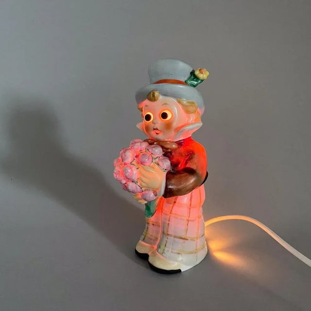 Ceramic Mid-Century Porcelain Table Lamp attributed to Goebel, Germany, 1960s For Sale - Image 7 of 12