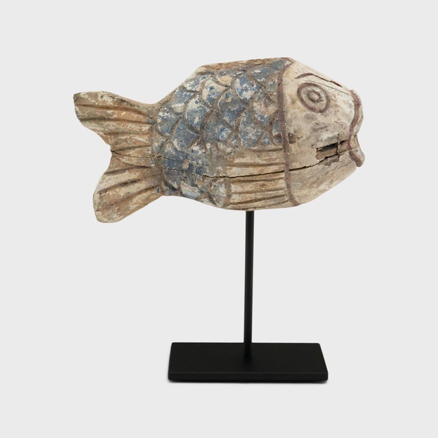 Figurative Chinese Polychrome Lucky Fish For Sale - Image 3 of 4