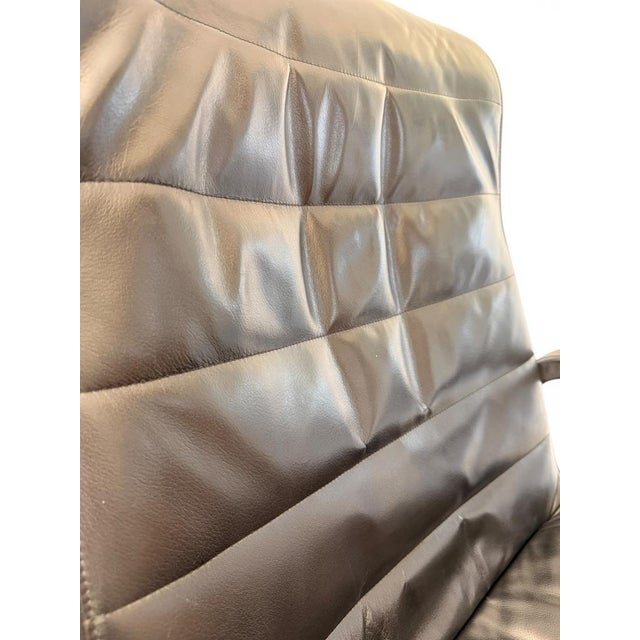 Black Vintage Black Leather Sapper Office Chair by Richard Sapper for Knoll, 1980s For Sale - Image 8 of 13