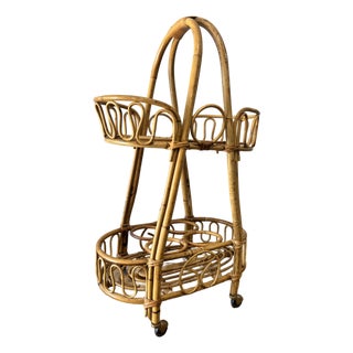 Mid Century Italian Bentwood Bar Cart For Sale