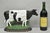 Antique Black and White Dairy Cow Cast Iron Painted Large Figural Arts & Crafts Door Stop. Circa Early 20th Century....