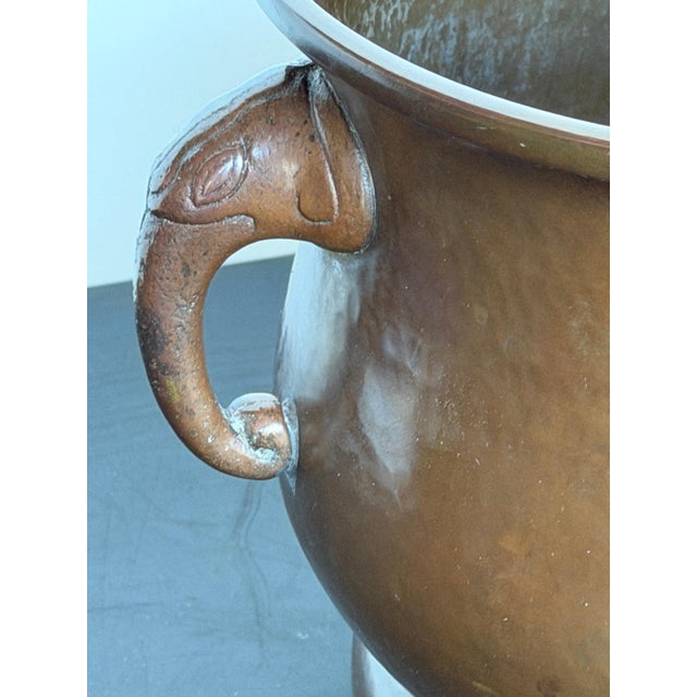 Imperial Russian Copper Cachepot with Elephant-Head Handles, Moscow, c. 1900 For Sale - Image 13 of 14