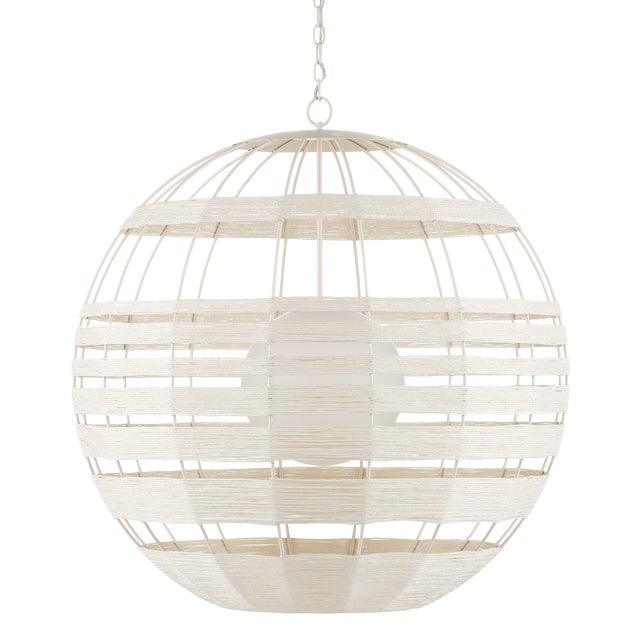 Inspired by the planet Jupiter, Clarence Mallari designed the Lapsley Orb Chandelier with its irregular bands of twisted...