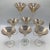 Set of 8 hand blown with gold pin stripes embellished on the bowl. The shape is an elegant design from the 1950’s. Made to...
