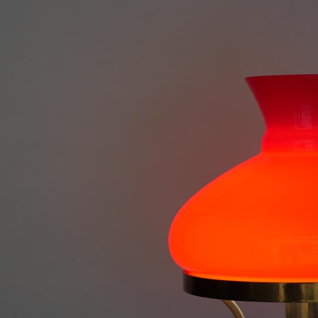 Metal Italian Table Lamp in Brass, Glass, and Marble attributed to Stilux, 1950s For Sale - Image 7 of 18