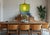 Vintage Rattan Green Globe Oange Glass Shade Pendant Light For Sale - Image 11 of 18