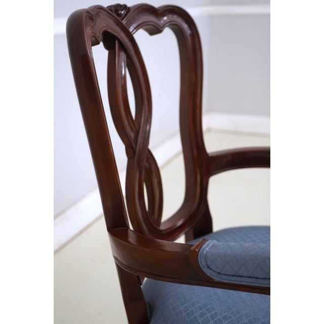 Pair of Mahogany Ribbon Back Armchairs For Sale - Image 11 of 18