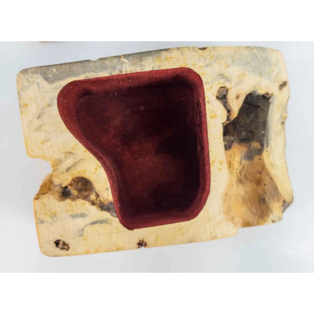 Brown Mid Century Burlwood Decorative Box For Sale - Image 8 of 10