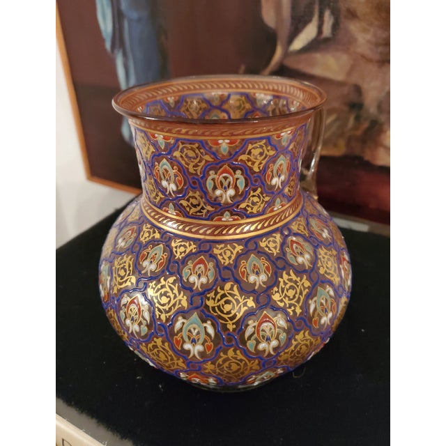 Antique Museum Art Glass Jug Philippe-Joseph Brocard For Sale In Boston - Image 6 of 11