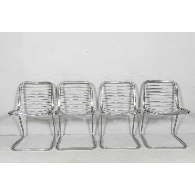 Mid-Century Modern Sabrina Cantilever Chairs by Gastone Rinaldi for Rima, Italy, 1970s, Set of 4 For Sale - Image 3 of 18