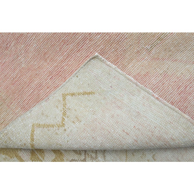 Textile 1970s Vintage Handmade Wool Cotton Turkish Beige Area Rug For Sale - Image 7 of 11