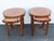 Lane Hollywood Regency Inlay Side End Tables a Pair 3739 For Sale - Image 14 of 18