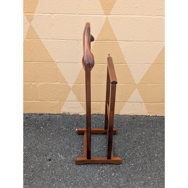 1970s Italian Mid-Century Wood Valet Stand Dressboy For Sale - Image 10 of 10