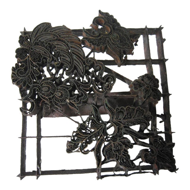 Batik-Vintage Printing Block, Stamp For Sale