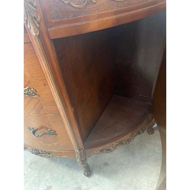 20Th Century French Demilune Commode With Inlay For Sale - Image 10 of 10