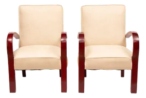 Set of French Art Deco Armchairs in Bentwood, 1930