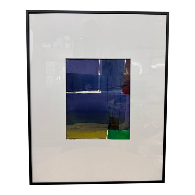 Isabel Wyatt Violet Blue Study Original Painting, Signed For Sale