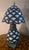 Blue Stained Glass Lamp with Handmade Lead Soldering, 1975 For Sale - Image 8 of 9
