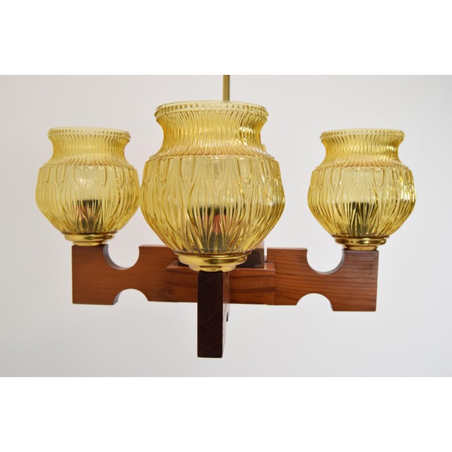 1980s Wood Ceiling Light, 1980s For Sale - Image 5 of 10