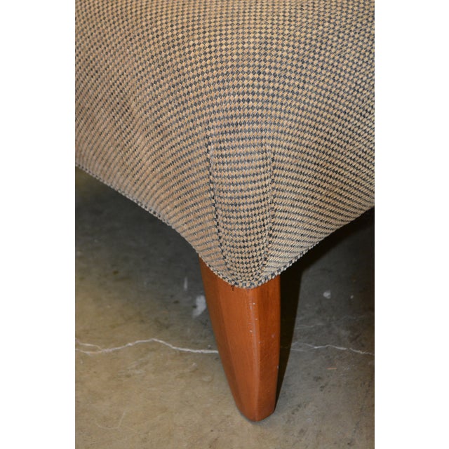 Restoration Hardware Picasso Arm Chair & Ottoman Tan/Black Checkered Upholstery For Sale - Image 15 of 18