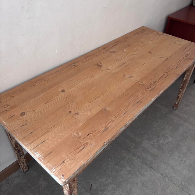 Vintage Wooden Dining Table For Sale - Image 6 of 7