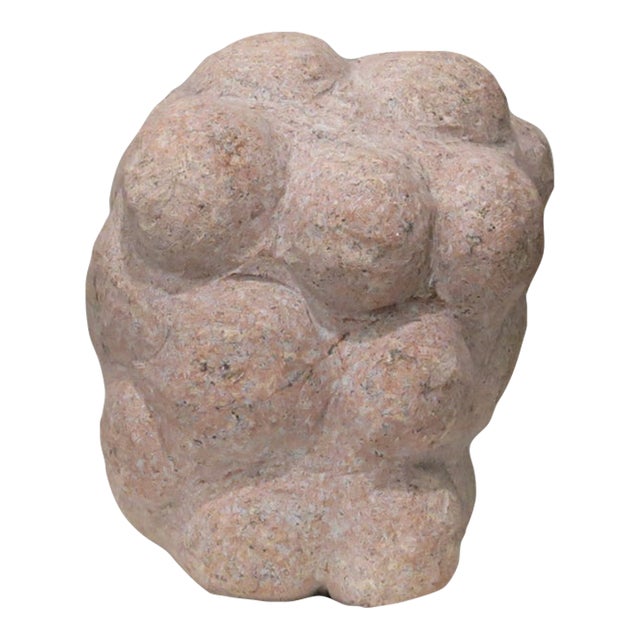 "Forma" Pink Granite Sculpture by Danish Artist Ole Mynster Herold For Sale