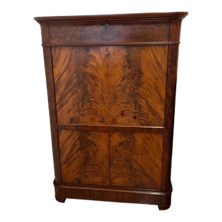 Louis XVI Style Mahogany Secretaire Abattant For Sale