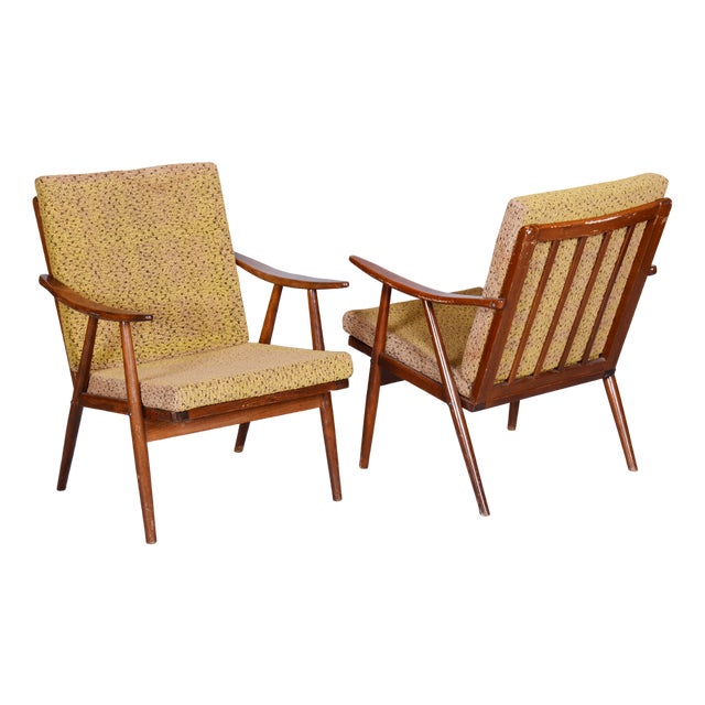 Set of Mid-Century Chairs in Beech attributed to Úluv, Czech, 1960s For Sale
