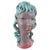 Mid-Century Ceramic Bust of Woman with Turquoise Hair by Gino Manca For Sale - Image 5 of 5