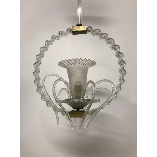 Antique Murano Pendant Light by Barovier & Toso For Sale - Image 6 of 10