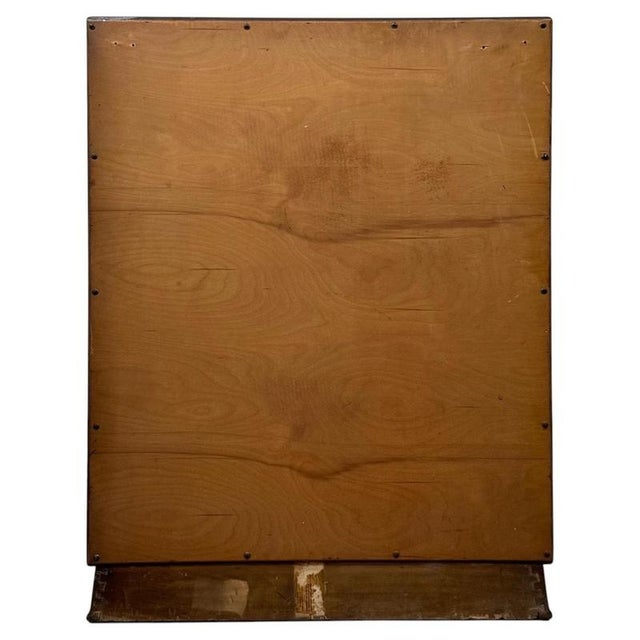 Brown Early 20th Century Antique English Edwardian Oak Display Cabinet For Sale - Image 8 of 11