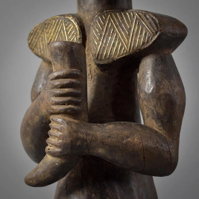 African Early 20th Century Male Fang Byeri Standing Reliquary Figure Gabon For Sale - Image 3 of 11