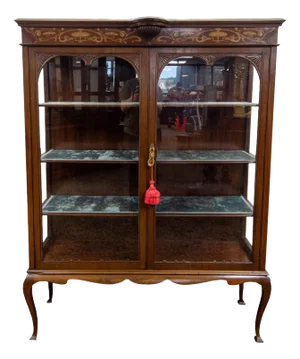 Art Nouveau Inlaid Display Cabinet
