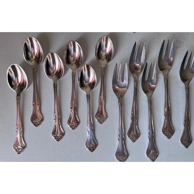 1960's Danish Cohr 'Alta' Silver-Plated Flatware-Service 12-Storage Box For Sale In New York - Image 6 of 9
