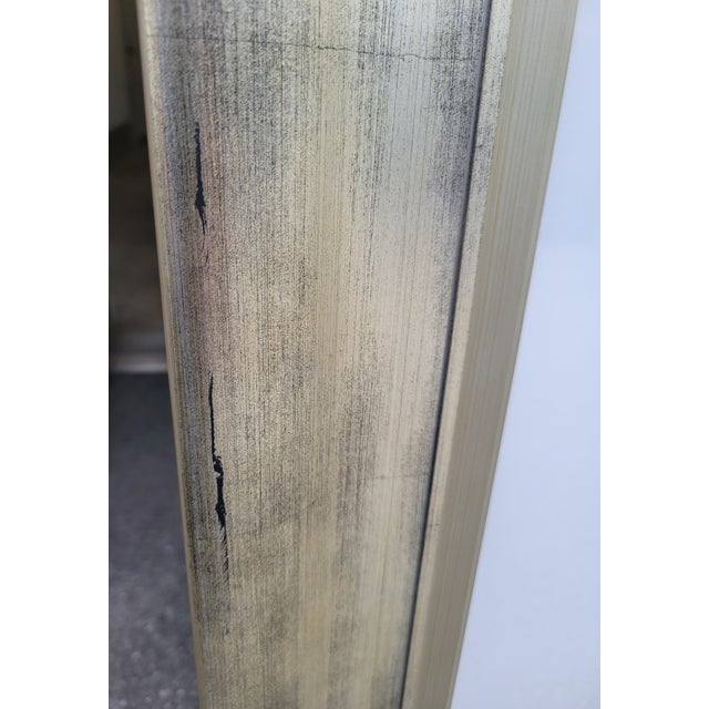 1990s Monumental Sized Distressed Silver Framed Pale Graphic Greek Goddesses Wall Art Reproduction Prints - A Pair For Sale - Image 14 of 16