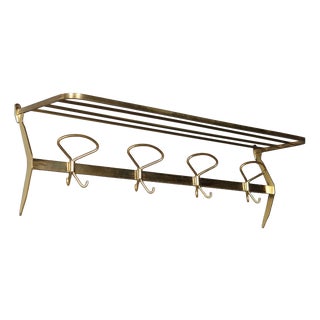 Brass Coat Rack, 1950s For Sale