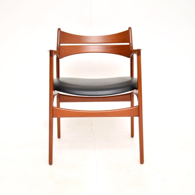 Mid-Century Modern Vintage Danish Teak Carver Desk Chair by Erik Buch, 1960s For Sale - Image 3 of 11