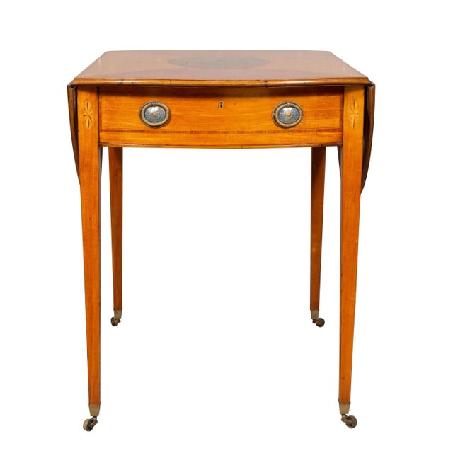 Fine George III Satinwood And Amboyna Pembroke Table For Sale - Image 11 of 12