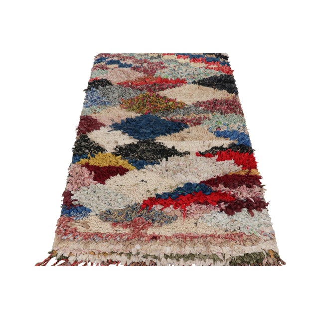 1950s Vintage Moroccan Runner Rug With Colorful Geometric Patterns, From Rug & Kilim For Sale - Image 5 of 7