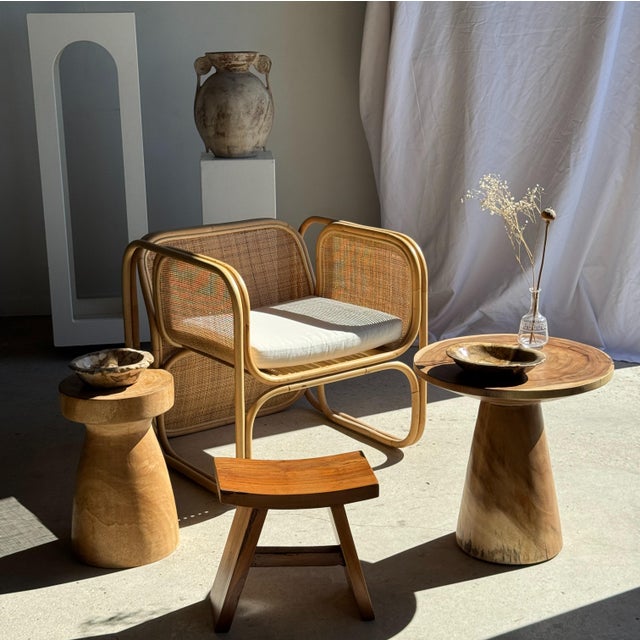 1980s Side Table in Mango Wood, 1980s For Sale - Image 5 of 18