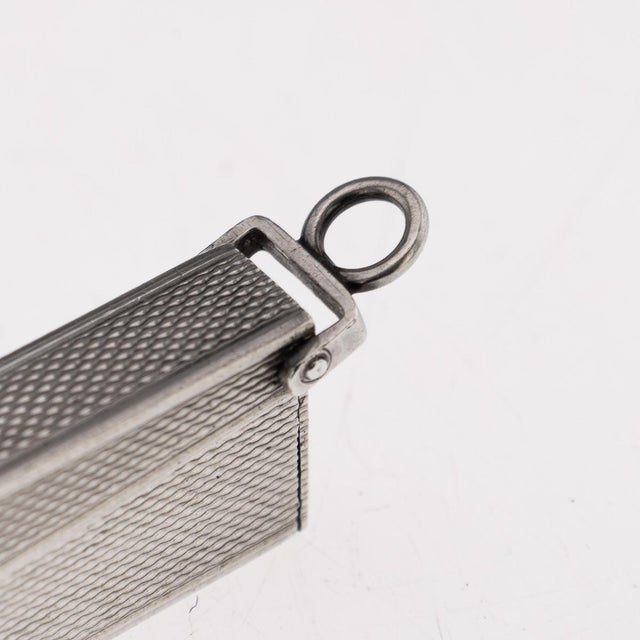 Metal Vintage English Silver Travel Cigar Cutter from Dunhill, 1953 For Sale - Image 7 of 13