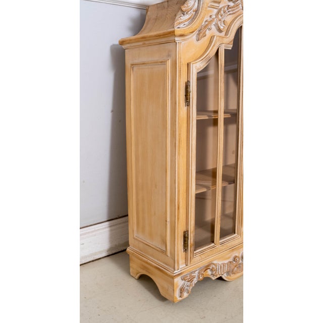 1970s Italian Style Carved 2 Door Hanging Wall Cabinet For Sale - Image 11 of 17