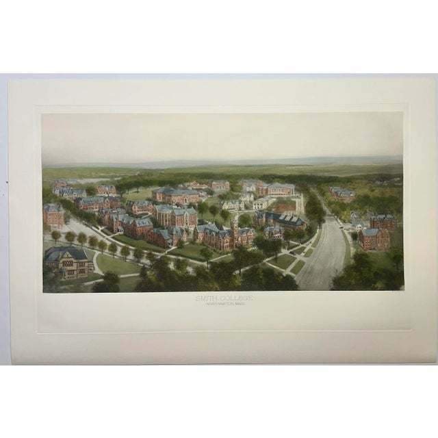 A finely detailed engraving of Smith College, created from the original plate after Richard Rummell, one of the most...