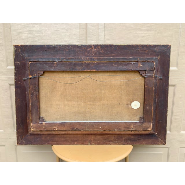 Mid-19th Century English Country Landscape Oil in Ornate Giltwood Frame For Sale - Image 15 of 15