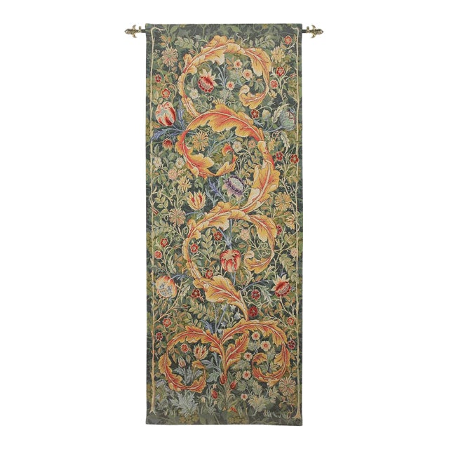 Acanthus Leaf - Gold Loom Woven Tapestry - 100 X 72 Cm (3'3" X 2'4") - Requires Rod Size 2 For Sale