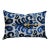 Contemporary Handmade Luxury Blue Gold Velvet Throw Pillow + Down Insert For Sale