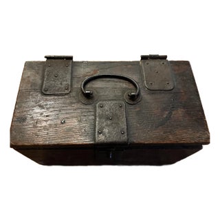 Japanese Vintage Small Wood Tansu (Box) For Sale