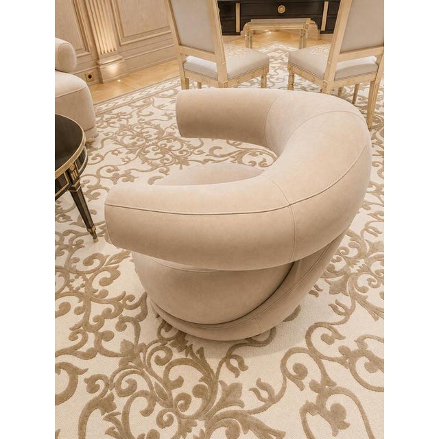 HAHA Armchair in Suede Leather by Christophe Perichon For Sale - Image 12 of 17